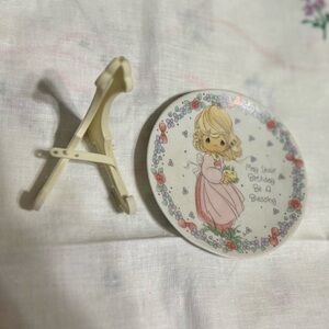 Precious Moments, Loving Expressions, Birthday Plate with plastic stand